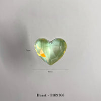 Heart – milky flat 8×7mm