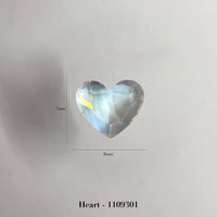 Heart – milky flat 8×7mm